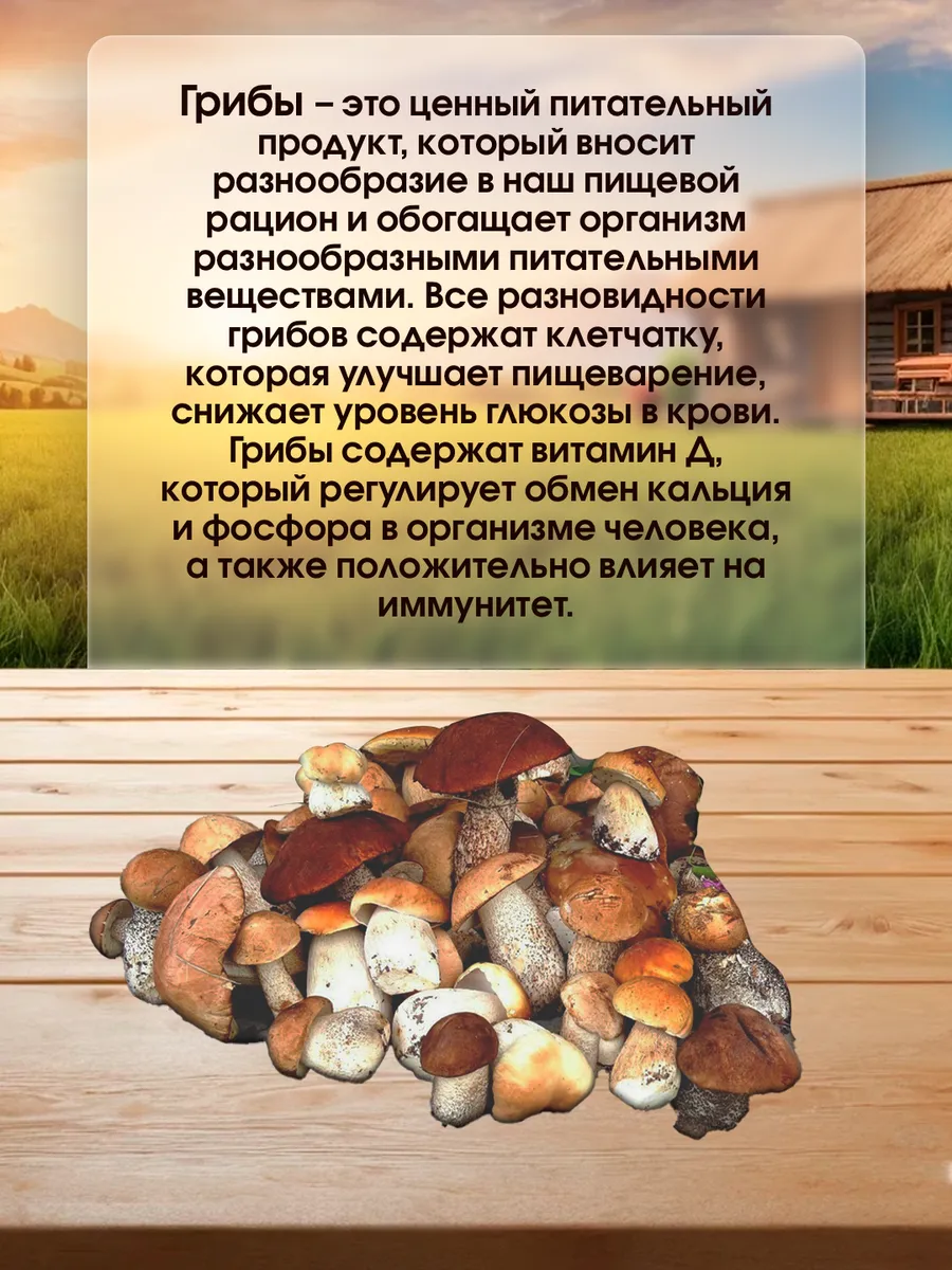 Грибы лисички рыжие и черные сушеные 60 г (набор)