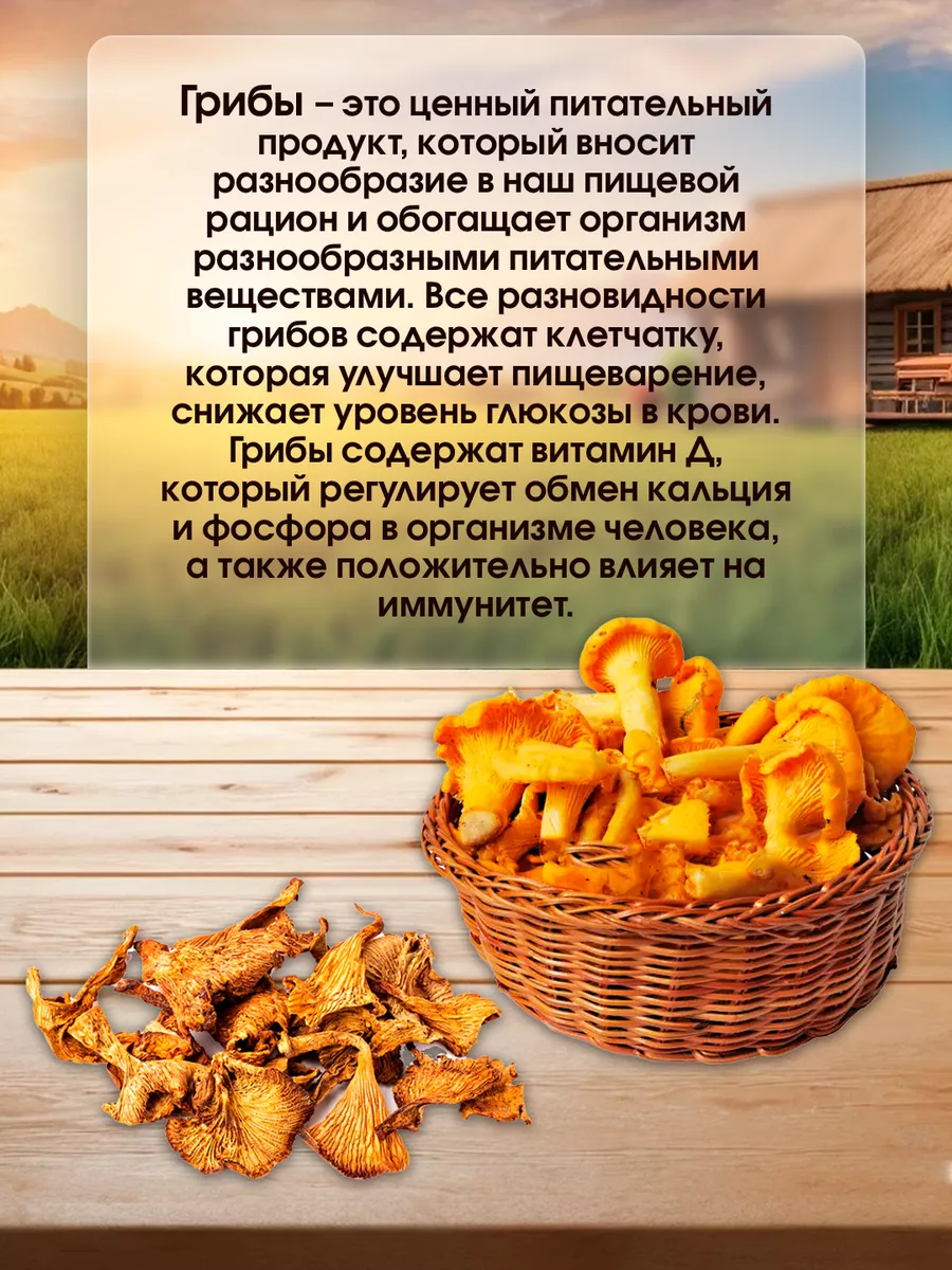 Грибы лисички молотые 100гр